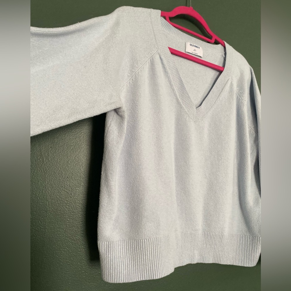 BUNDLE of (3) Old Navy Women's SoSoft V-Neck Sweaters Cream SeaGlass Black Med - Picture 12 of 16